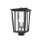 Z-Lite Seoul 2 Light Outdoor Post Mount Fixture, Black & Clear 571PHBS-BK - alternate 2